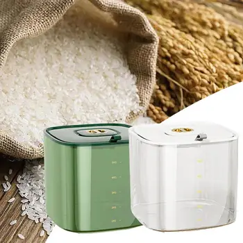 Контейнер для риса Контейнер для хранения риса Диспенсер Герметичные Герметичные контейнеры для хлопьев сухих продуктов для кладовой муки И кухни