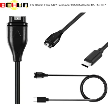 BEHUA 1 М USB Кабель Для Зарядки Type C для Garmin Vivosmart 5/6/7 спуск G1/TACTIX7 265/965 интерфейс USB Кабель Для Зарядного Устройства Смарт-Часы