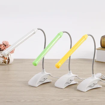 USB Светодиодная настольная лампа с зажимом Гибкая настольная лампа для прикроватной тумбочки для чтения книг учебы Офисной работы Детского ночника