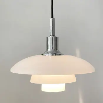 Датский Дизайнерский Стеклянный подвесной светильник, столовая, золотисто-хромированная люстра для кухни, спальни, Скандинавская лампа Haning