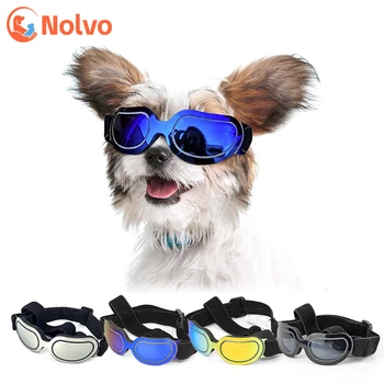 Ветрозащитные и снегозащитные солнцезащитные очки для собак, маленьких домашних кошек, собак, солнцезащитные очки для улицы, собачьи очки с гибкими ремешками для собаки