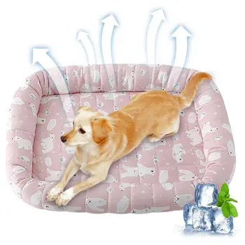 Охлаждающая кровать для домашних животных, Мягкая кровать для собак, которую можно стирать в машине, Летнее охлаждающее одеяло для собак и домашних животных, самоохлаждающийся Охлаждающий коврик, Аксессуары для кошек и собак