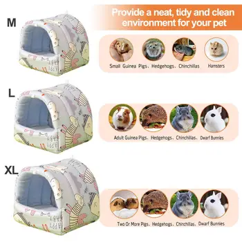 Удобное пространство для домашних животных Удобные прочные Маленькие гнезда для домашних животных, Полузакрытый домик для морской свинки, кровать, которую можно стирать для карлика, для маленьких