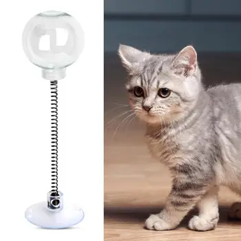 Креативная игрушка для домашних животных с регулируемой эластичной пружиной, улучшающая интеллект, набор для кошек, игрушка-дразнилка для кошек, дозатор лакомств для домашних животных