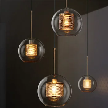 скандинавский светодиодный хрустальный шар промышленного освещения deco maison kitchen island, люстры для столовой, потолочный кухонный светильник