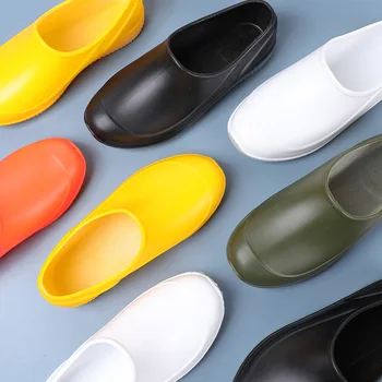 Дизайнерские водонепроницаемые мокасины из ПВХ, женские ботильоны, непромокаемые ботинки, резиновая обувь 2021 года, однотонные женские ботинки для рыбалки