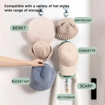 Вертикальный органайзер для хранения шляп, Эффективное решение для хранения шляп и пальто, экономящий место Над дверью, настенный крючок для хранения шляп