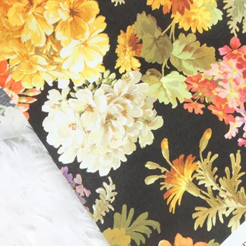 Изящная Большая Цветущая Роза, Хлопчатобумажная Ткань с цветочным принтом 50x105 см, Лоскутная ткань, платье для украшения дома