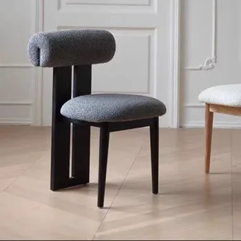 Современные деревянные обеденные стулья, кухонная роскошная подушка, кресло для макияжа, спальня с одной опорой для спинки, мебель для дома