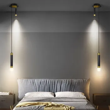 Светодиодная люстра прикроватная лампа для спальни, подвесной светильник для гостиной, столовой, минималистичное домашнее освещение, украшения для помещений