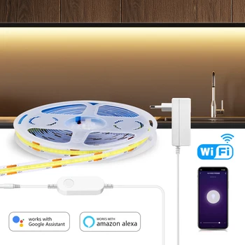 Кухонный шкаф Smart Life, светодиодные фонари, Диодная лента, приложение Tuya, управление Wi-Fi, Светодиодная лампа, дистанционное управление, Работа с Alexa Goolge Home