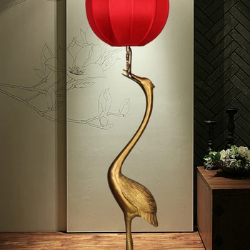 Торшер полностью медный кран-лампа вертикальная имитация настольной лампы в виде черепашьего крана