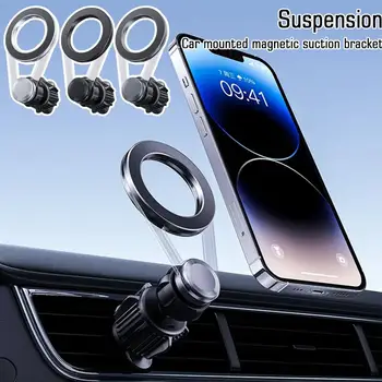 Автомобильный магнитный держатель для телефона, вращающийся на 360 градусов, универсальное вентиляционное отверстие, кронштейн GPS, подставка для мобильного телефона для телефонов iPhone Android F8A3