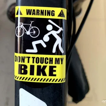 Велосипед, предупреждающая наклейка 