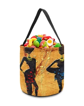 Африканская женская Ретро-культура Корзина для хранения Ведро для конфет Портативная Домашняя сумка для хранения Корзина для детских игрушек Принадлежности для украшения вечеринок