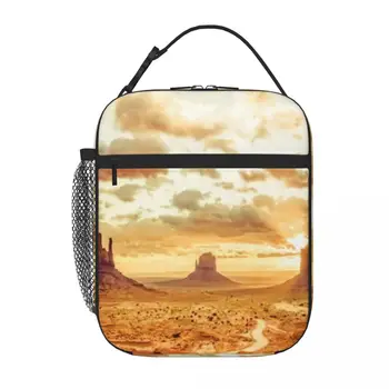 Nature Dawn - Сумка для ланча из скатерти Долины Монументов, Термосумка для пикника, школьная сумка для ланча