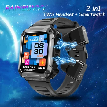 Наушники TWS Smartwatch 2-в-1 С очень большой памятью, Стильный и классный 1,96-дюймовый HD-экран, сверхдлинный срок службы