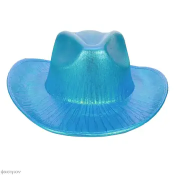 Новая неоновая ковбойская шляпа с блестками - забавная металлическая голографическая ковбойская шляпа для вечеринки в честь Дня рождения, девичника.