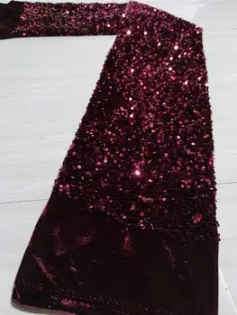 2023 самая продаваемая 3D бордовая бархатная кружевная ткань с блестками, африканская кружевная ткань, высококачественная нигерийская французская тюлевая сетка, свадебные платья