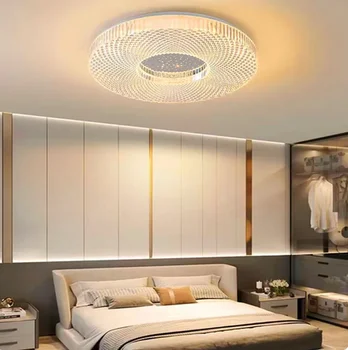 Светодиодный ультратонкий потолочный светильник для спальни, роскошные светильники для гостиной в скандинавском стиле INS wind, современное простое круглое освещение для веранды и балкона