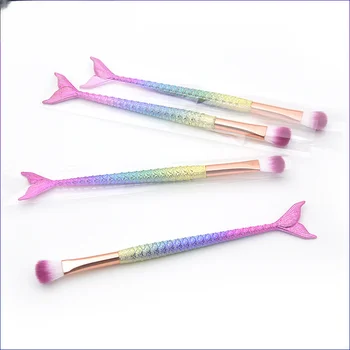 Новый сингл красоты рыбий хвост кисть для теней для 3D-ручки пластиковые волокна волос макияж глаз, инструменты для макияжа Кисти 