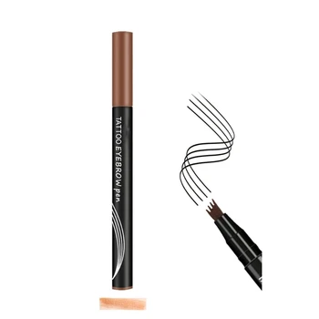 Водостойкий карандаш для бровей с микроразветвленными наконечниками для ежедневного макияжа глаз коричневого цвета.