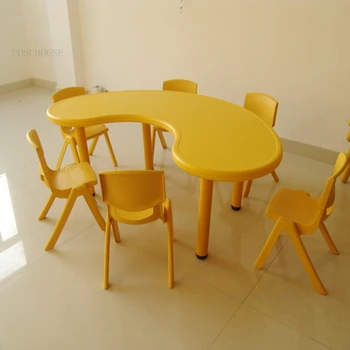 Пластиковые детские столики Домашние письменные столы для раннего обучения в детском саду Игровой стол для приема пищи Подъемный стол для детей Детская мебель