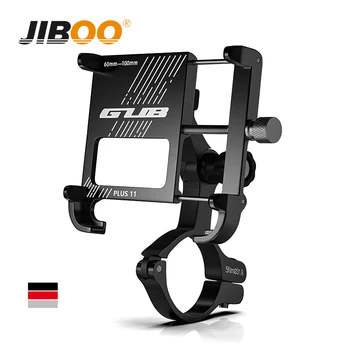JIBOO Вращающийся на 360 ° Держатель для велосипедного телефона из цельного алюминиевого сплава MTB Держатель для мобильного телефона для мотоцикла, Скутера, велосипеда