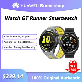 Смарт-часы Huawei Watch GT Runner с Bluetooth-вызовом, водонепроницаемая научная программа для бега, частота сердечных сокращений в реальном времени, мужской спортивный браслет