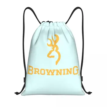 Изготовленный на заказ логотип Browning, рюкзак на шнурке, Сумки для женщин и мужчин, Легкий Спортивный рюкзак для спортзала, Сумки для путешествий