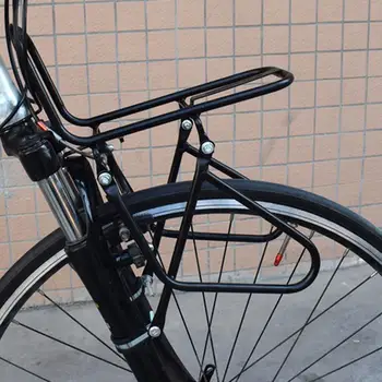 Универсальная передняя стойка велосипеда, сверхнагруженная стойка для горного велосипеда, стальная стойка для передней рамы, багажник для велосипедной корзины для овощей