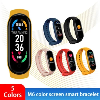Мужские смарт-часы M6, фитнес-браслет, трекер, пульсометр, водонепроницаемые спортивные смарт-часы, подходящие для Xiaomi iPhone Android