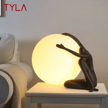 Настольная лампа TYLA Nordic с современным креативным орнаментом, настольная лампа из смолы, светодиодный декор для дома, гостиной, кабинета, прикроватной тумбочки