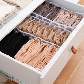 Простой органайзер для шкафа Ящик для джинсов, футболок, Ящик для хранения нижнего белья, бюстгальтеров, носков, Отделение для хранения одежды, Сумка для сортировки одежды