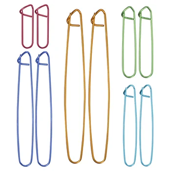 Vosarea, 10 шт., держатели для стежков, набор для пряжи, защитный набор из алюминиевого сплава для вязания спицами/крючком (случайный цвет)