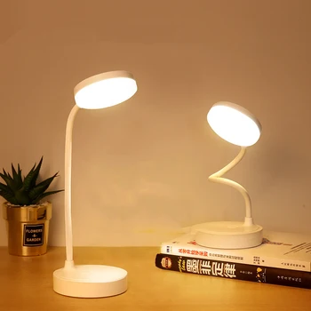 Светодиодная USB-лампа для чтения dafify, 3-цветная настольная лампа, Защита глаз, Гибкие книжные светильники, Настольная лампа для спальни