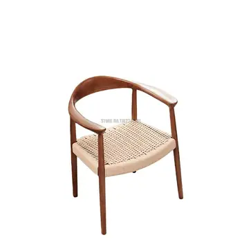 Обеденные стулья из массива дерева Минималистичные Обеденные стулья Удобная Широкая Дышащая поверхность сиденья Закругленные Края Разумная Высота