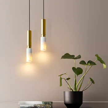 Простой Современный Подвесной светильник Terrazzo Led Home Decor Прикроватное Освещение спальни, Столовая В помещении, Кухня, Кафе-бар, Подвесные Светильники