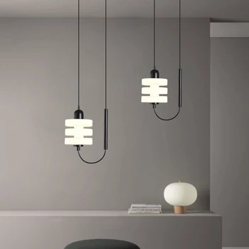 Простые стеклянные люстры в скандинавском стиле для спален, прикроватные лампы, Современный минималистичный декор для дома, гостиная, обеденный стол, люстра LED