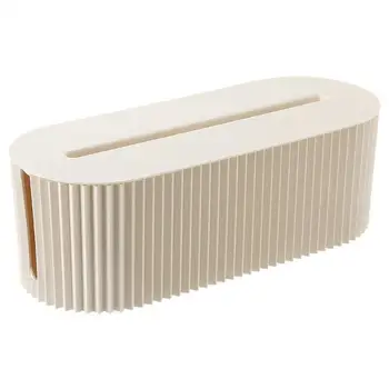 Коробка для хранения прокладки питания Органайзер для прокладки кабелей Сетевые фильтры с крышкой Скрывают незакрепленные провода на столах домашнего офиса